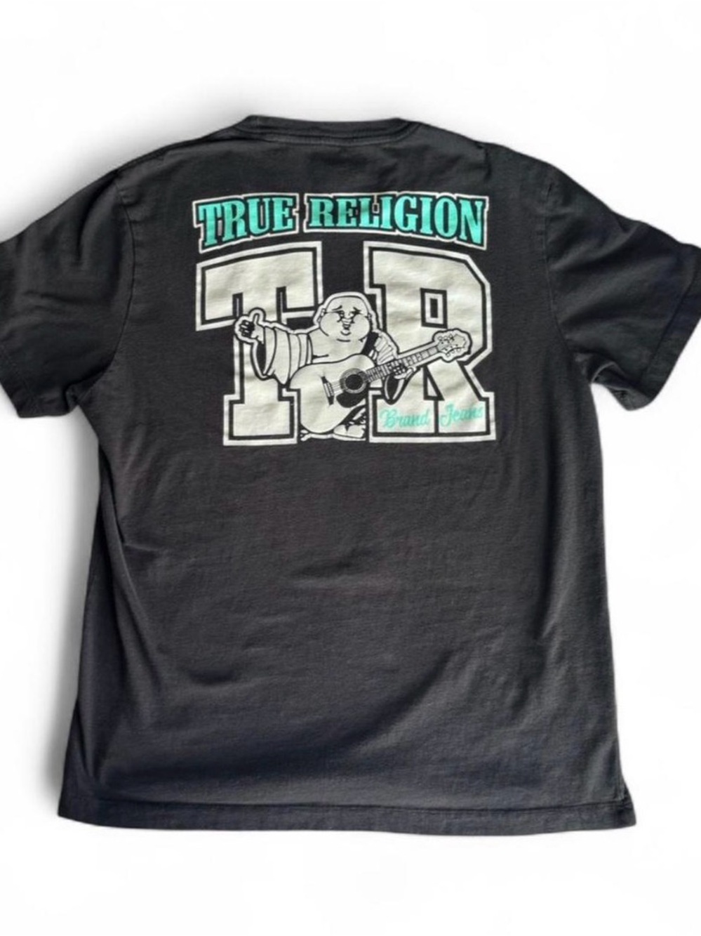 True Religion Men’s Graphic Buddha Tour T-shirt Size L 100% cotton